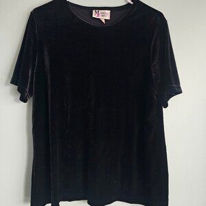 Maggie Sweet Black Velvet Shirt Size M